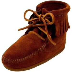 Minnetonka 2422 Childrens Tramper Boots - Suede Fringe Brown - Toddler 10 NEW
